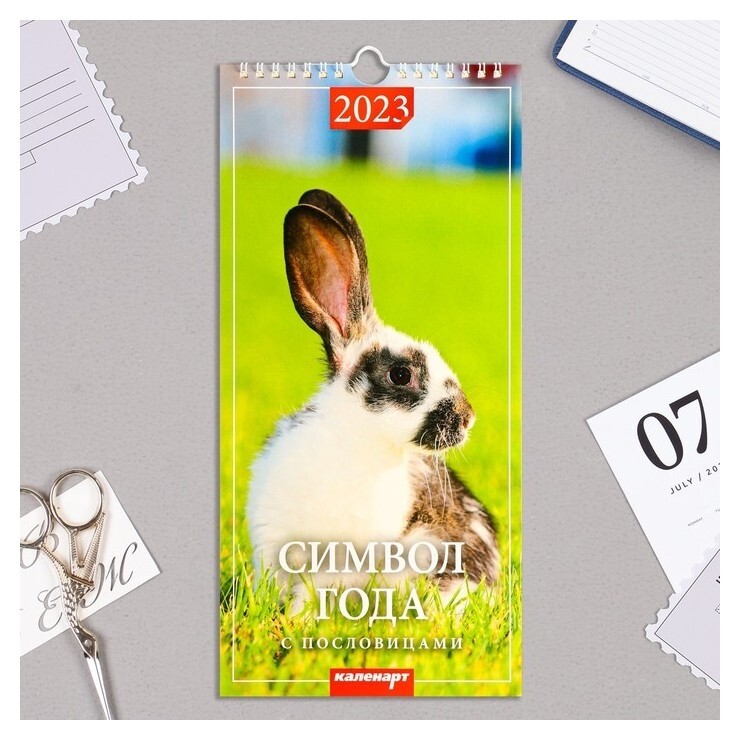 Календарь перекидной на ригеле "Символ года - 2" 2023 год, 16,5 х 34 см  Издательство Каленарт