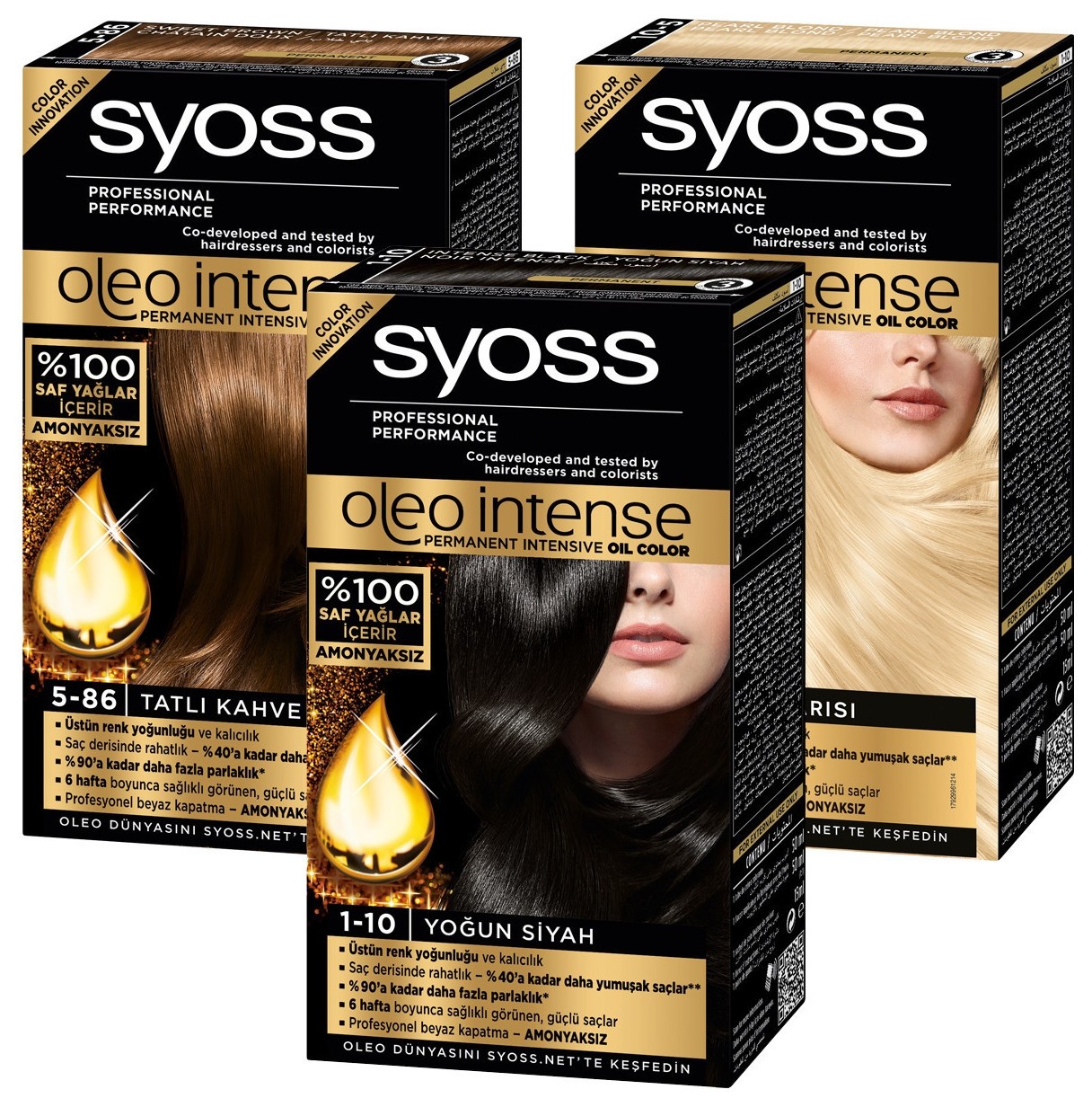 Краска для волос oleo intense 3-10 глубокий каштановый syoss