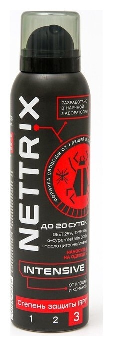 Аэрозоль Nettrix Intensive, от комаров и клещей, 150 мл  Nettrix