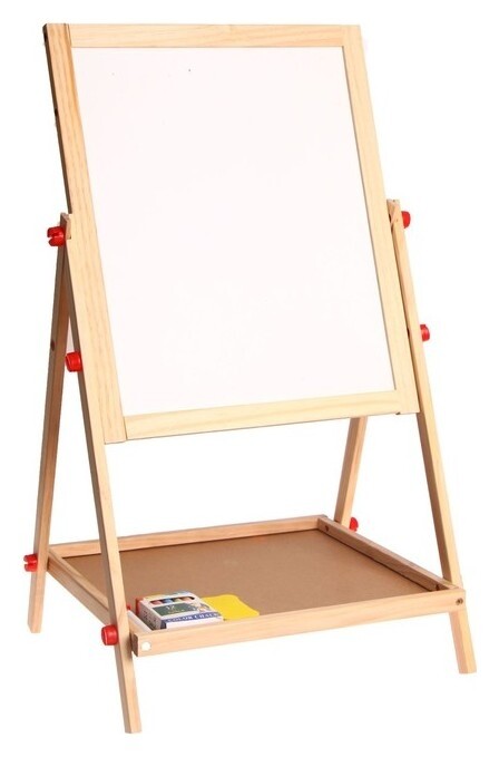 Детский двухсторонний мольберт «Премиум» в собр. виде — 65 × 38,5 × 35 см; рабоч. пов. — 35 × 40 см 