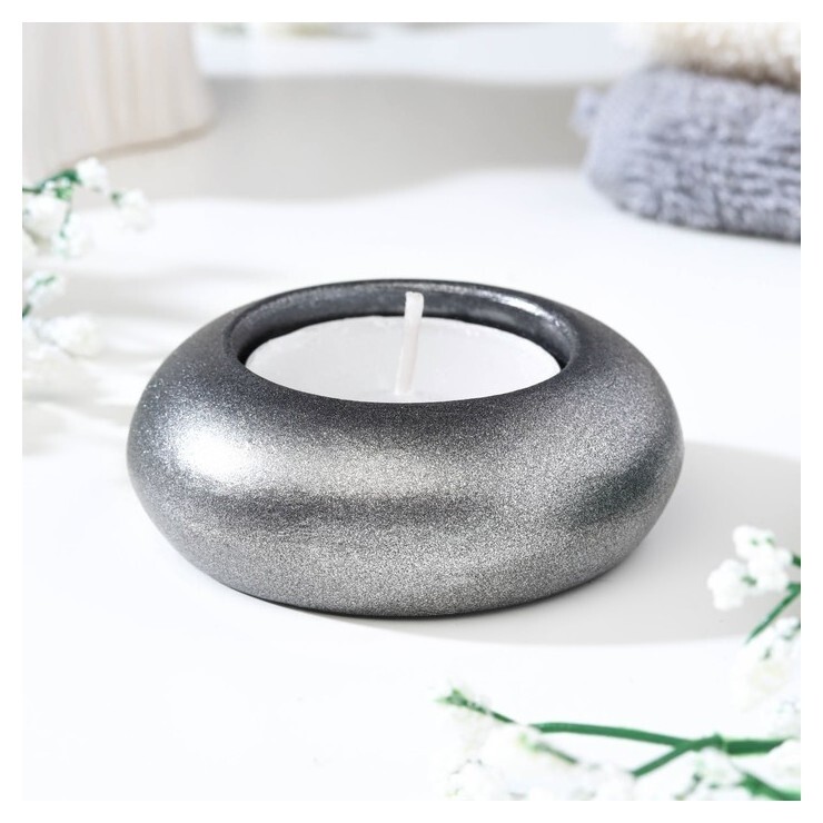 Подсвечник "Винтаж", 3х7 см, графит  