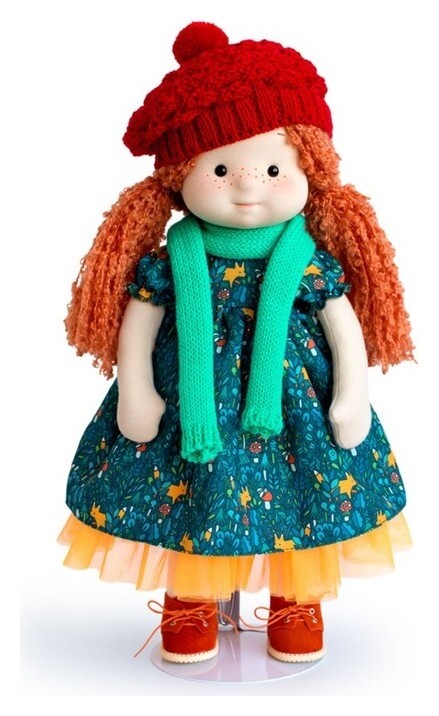Мягкая кукла «Ива в шапочке и шарфе», 38 см  Budi basa collection