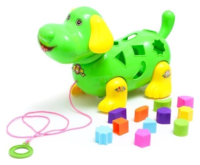 Каталка-сортер на верёвке «Собачка»  