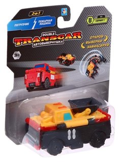 Автовывернушка Transcar Double «Погрузчик - пожарная машина», 8 см 1 Toy