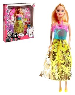 Кукла-модель «Анжелика» с набором платьев,обувью и аксессуарами 