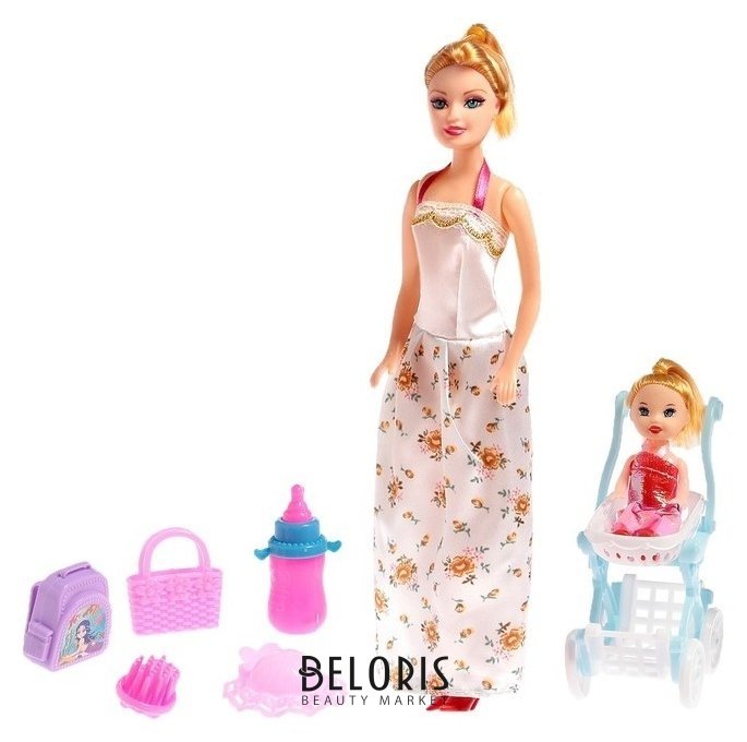 Кукла-модель «Мама кэтрин» с малышкой, коляской и аксессуарами NNB