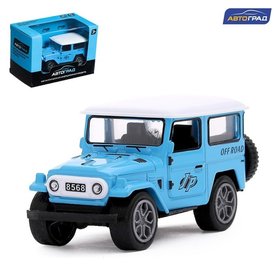 Машина металлическая «Джип», инерционная, цвет синий Автоград