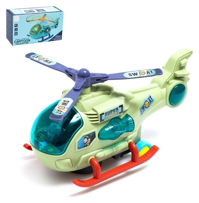 Вертолет «Джими», свет и звук, работает от батареек  