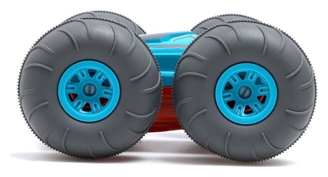 Машина-перевёртыш радиоуправляемая «Монстр», работает от аккумулятора, цвет синий  