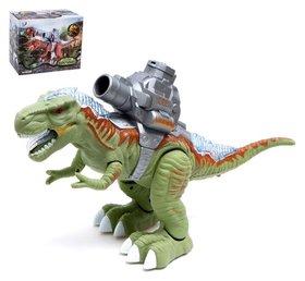 Динозавр «Рекс», стреляет шарами, работает от батареек, свет и звук, цвет зелёный 