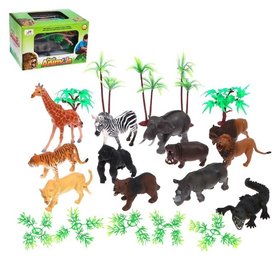 Набор животных «Зоопарк», с ковром 