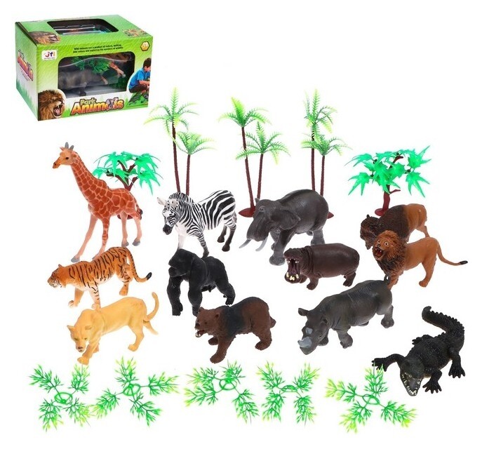 Набор животных «Зоопарк», с ковром  