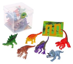 Набор животных «Мир динозавров», 6 фигурок, карта 