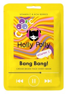 Маска для лица тканевая на кремовой основе с витамином С и ягодами асаи Витаминная Bang Bang! Holly Polly