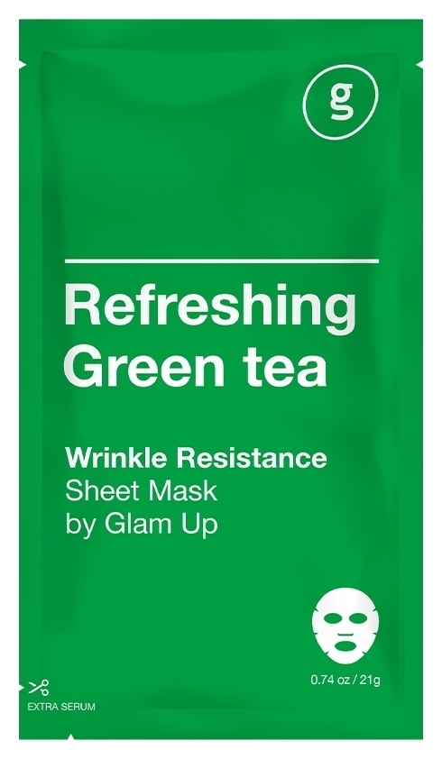 Маска для лица тканевая с экстрактом зеленого чая Освежающая