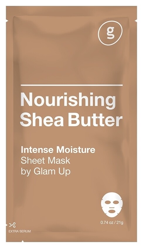 Маска для лица тканевая с экстрактом масла ши Питательная  Glam Up