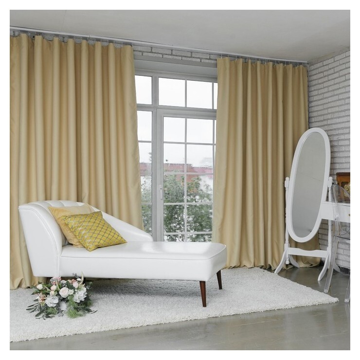 Штора портьерная «Этель» 250×265 см, двусторонний блэкаут  Этель