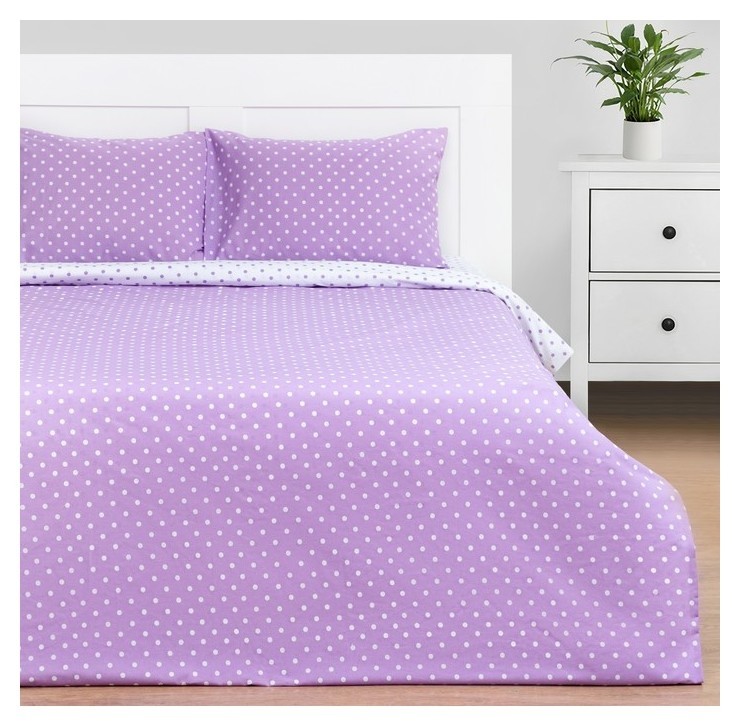 

Постельное бельё «Этель» 1, 5 сп. Purple Style 143х215, 150х214, 50х70-2 шт, поплин, 125г/м2