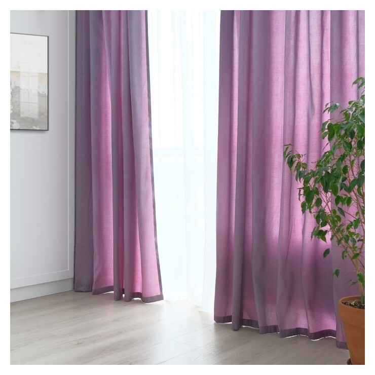 Штора портьерная "Этель" ширина 200 см, высота 250 см, цвет антрацит Этель