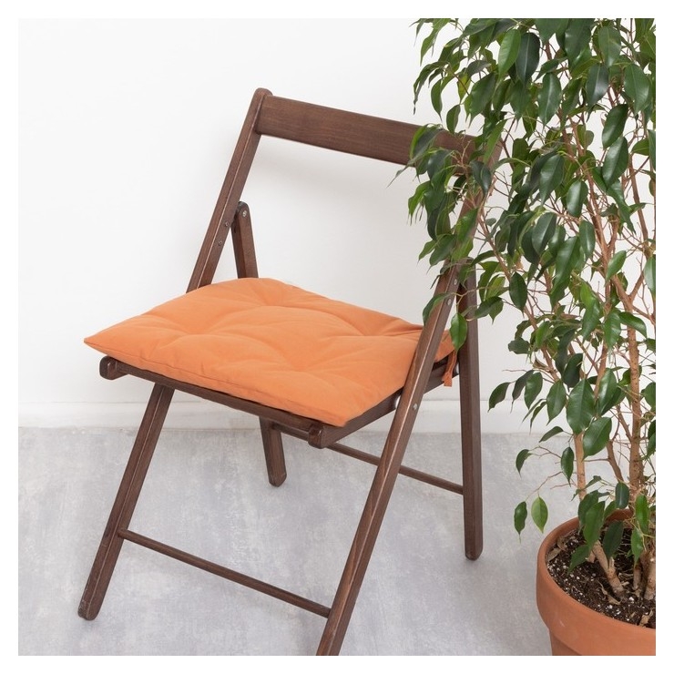 Сидушка на стул этель Kitchen 42х42 см, цв. оранжевый, 100% хл, саржа 220 г/м2