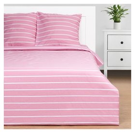 Постельное бельё этель 2 сп Pink Stripes 175х215см, 200х220см, 70х70см-2 шт, 100% хлопок, поплин Этель