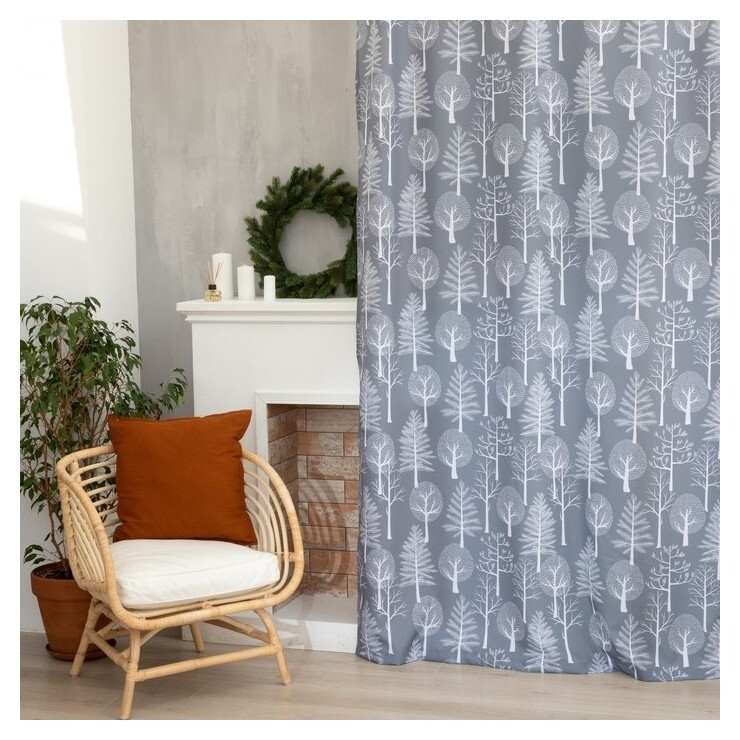 Комплект штор "Этель" Forest 145*260 см-2 шт, 100% п/э, 140 г/м2  Этель