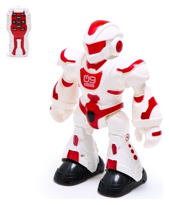 Робот радиоуправляемый «Танцор», световые и звуковые эффекты, работает от батареек, цвет красный  