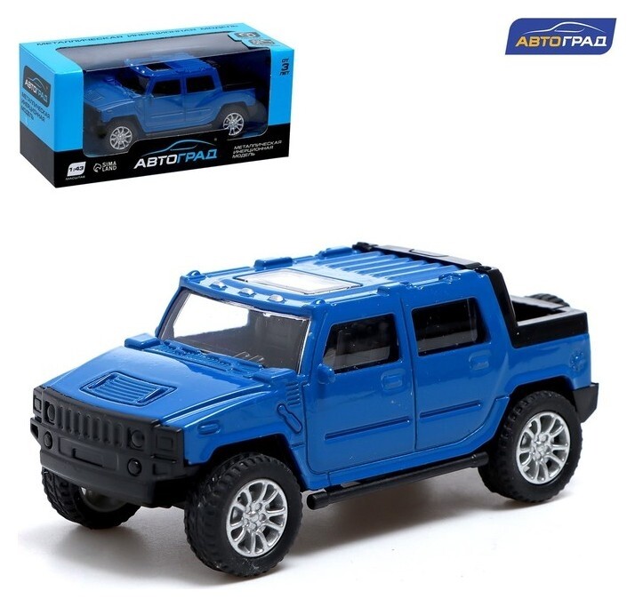 Машина металлическая «Пикап», масштаб 1:43 инерция, цвет синий  Автоград