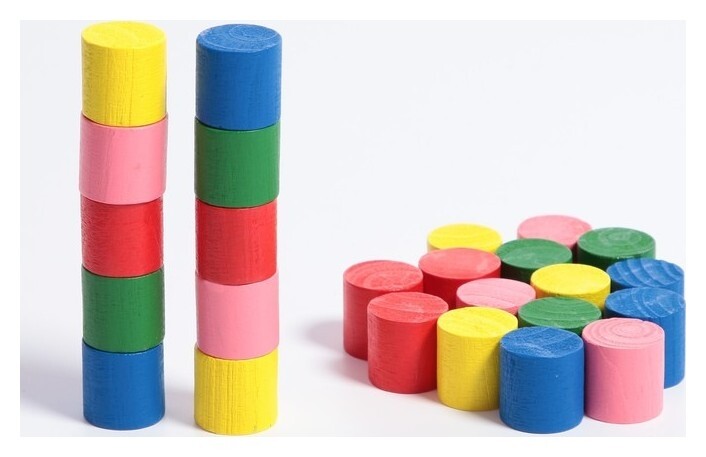 Деревянный конструктор «Цилиндры» 25 шт.  