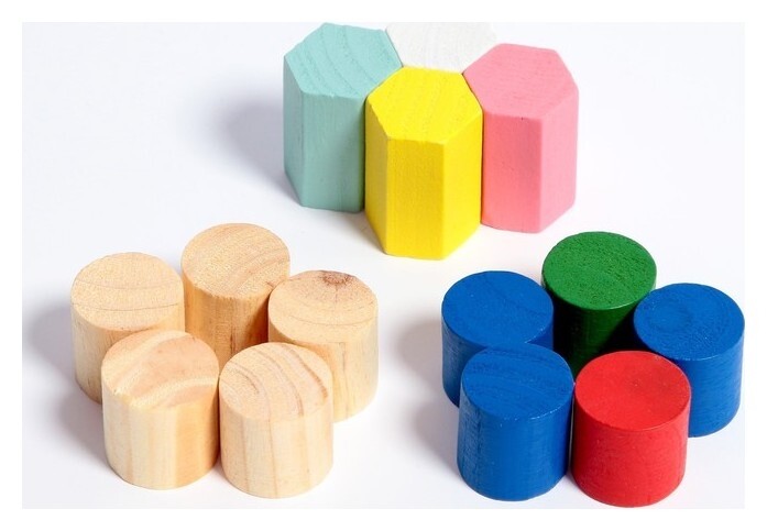 Деревянный конструктор «Фигуры» 14 шт.  