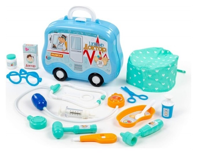 Набор «Доктор №17», в чемоданчике на колёсиках, 18 элементов  Полесье