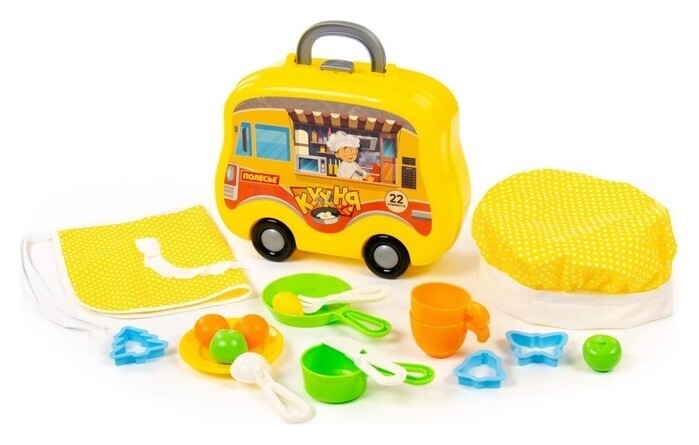 Набор детской посуды, в чемоданчике на колёсиках, 22 элемента  Полесье