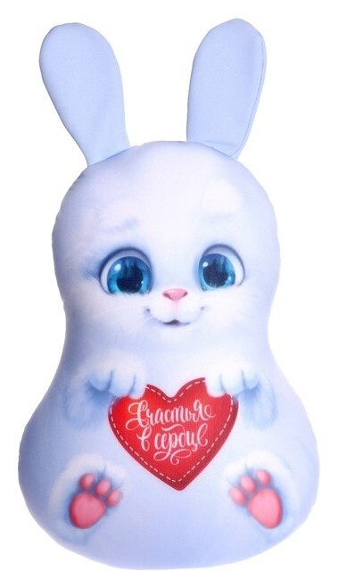 Игрушка антистресс «Зайка с сердечком»  Mni mnu