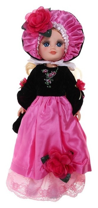 Кукла Анастасия фуксия со звуковым устройством, 42 см