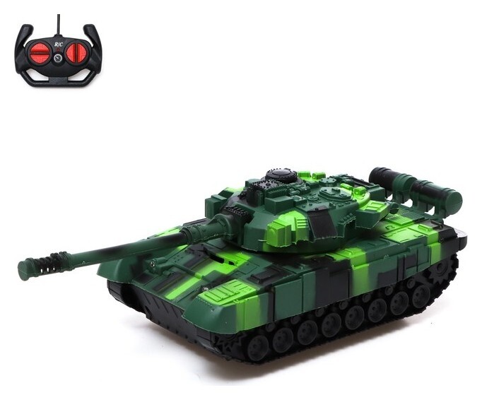 Танк радиоуправляемый «Победитель», работает от аккумулятора, цвет зелёный  