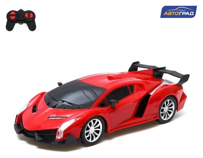 Машина радиоуправляемая «Ламбо», работает от батареек, цвет красный  Автоград
