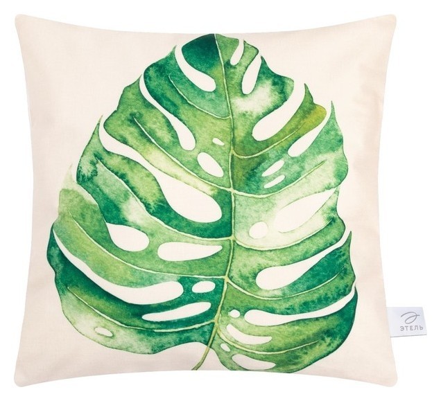 

Чехол на подушку этель "Green Leaf", 40*40 см, 100 п/э, велюр