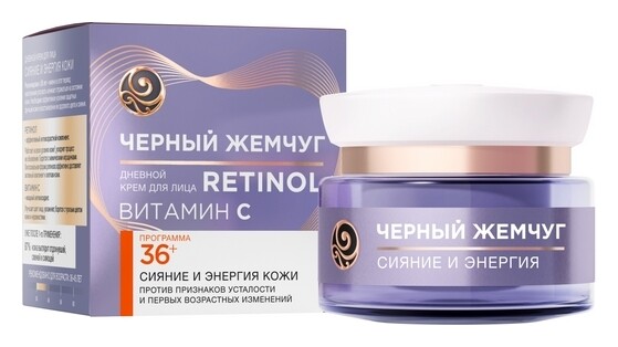 Крем дневной для лица против морщин Самоомоложение 36+ Черный жемчуг Самоомоложение