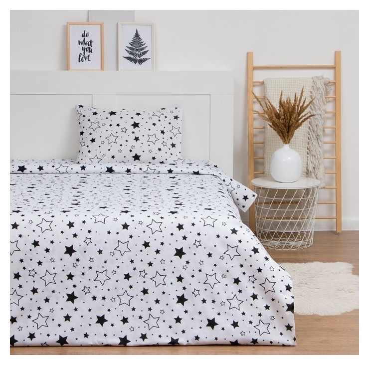 

Постельное бельё Lovelife 1.5 сп «Звезды» (Вид 3) 147х210, 150х215, 50х70-1 шт, 100% хлопок, бязь 120г/м2