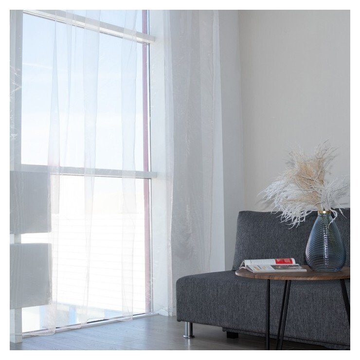 Штора органза 290х260 см, бежевый, 100% полиэстер  Belezza