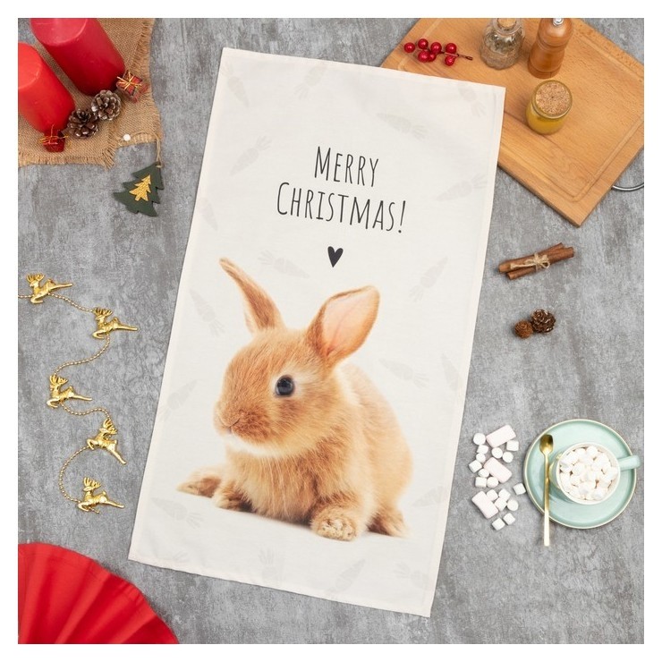 

Полотенце "Этель" Merry Christmas 40х73 см, 100% хл, саржа 190 гр/м2