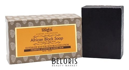 Мыло ручной работы для лица, волос и тела Африканское черное Aasha Herbals