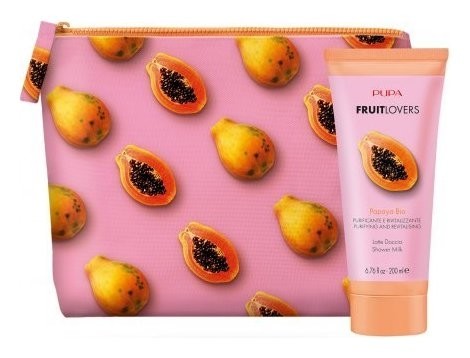 Набор Молочко для душа + Косметичка Папайя Fruit Lovers Kit №1 Papaya Pupa