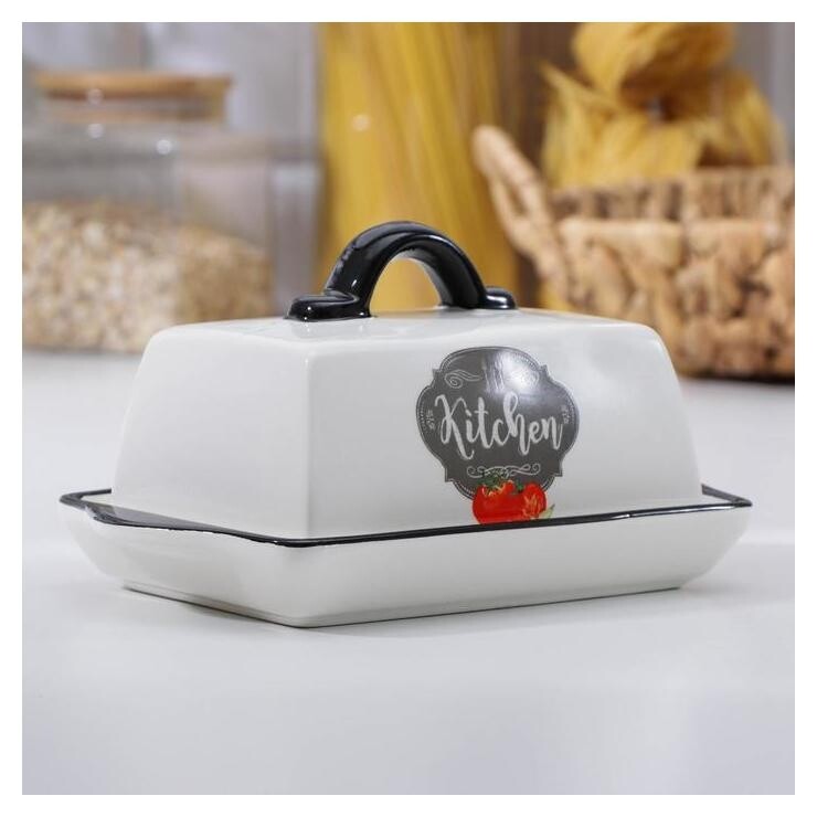 Маслёнка доляна «Гурман», 19,7×12,5×10,4 см  Доляна