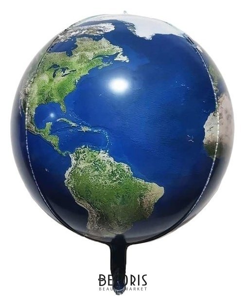 Шар фольгированный 24 «Земной шар», 3D сфера Страна Карнавалия