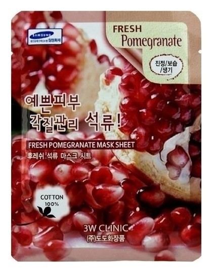 Маска для лица тканевая с экстрактом граната Fresh Pomegranate Mask Sheet отзывы