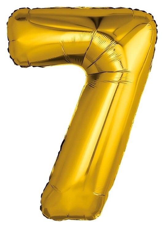 Шар фольгированный 32" «Цифра 7», цвет золото  Leti