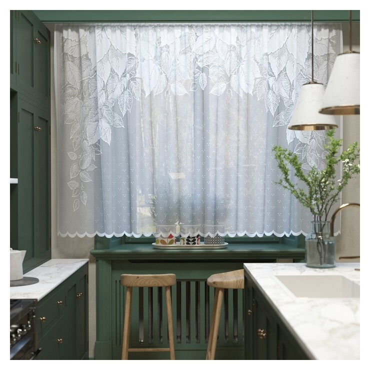 Штора со шторной лентой, 160х250см, белый, 100% полиэстер  Лента