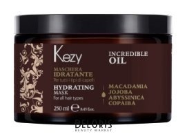 Маска увлажняющая и разглаживающая для всех типов волос incredible oil Kezy Incredible Oil