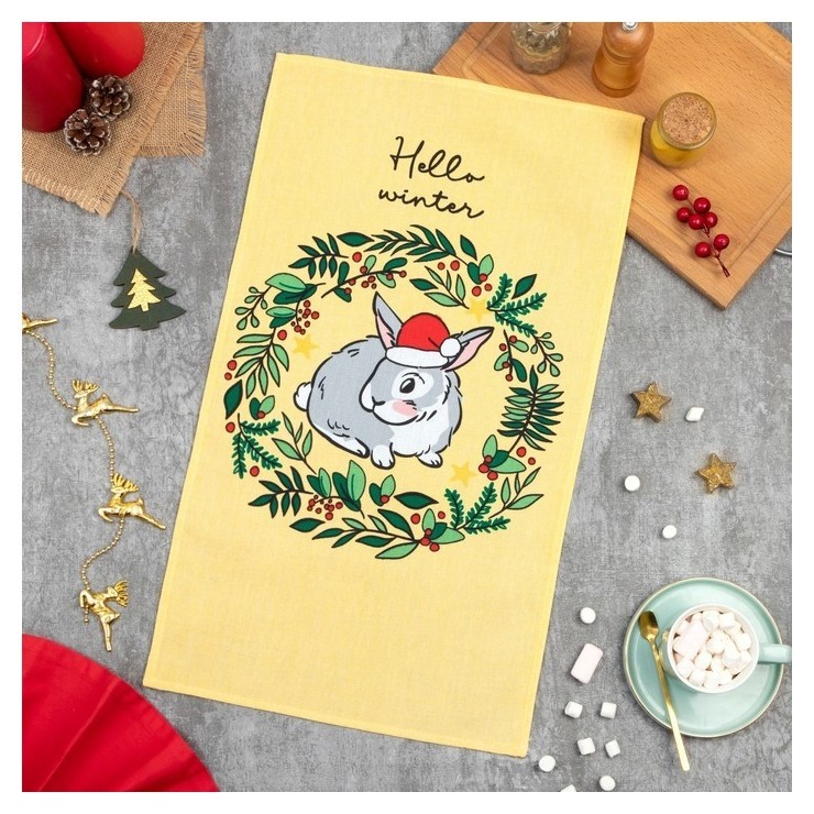

Полотенце доляна Hello Winter 35х60 см, 100% хлопок, 160 г/м2